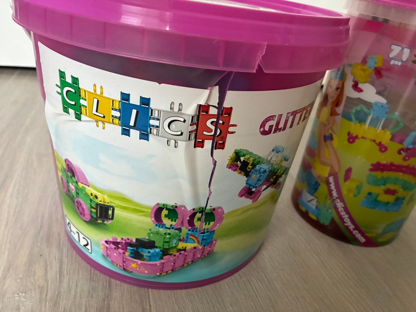 Clicks glitter, Ophalen, Zo goed als nieuw