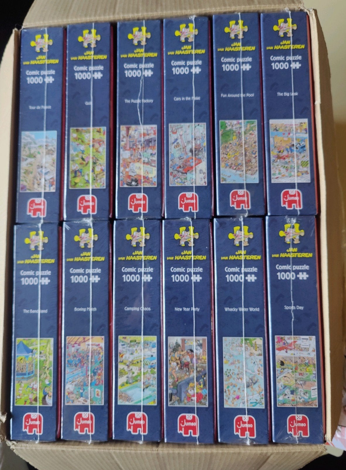 Nieuwe Jan van Haasteren Scandinavische reeks 2022 12x 1000, Ophalen of Verzenden, 500 t/m 1500 stukjes, Nieuw, Legpuzzel