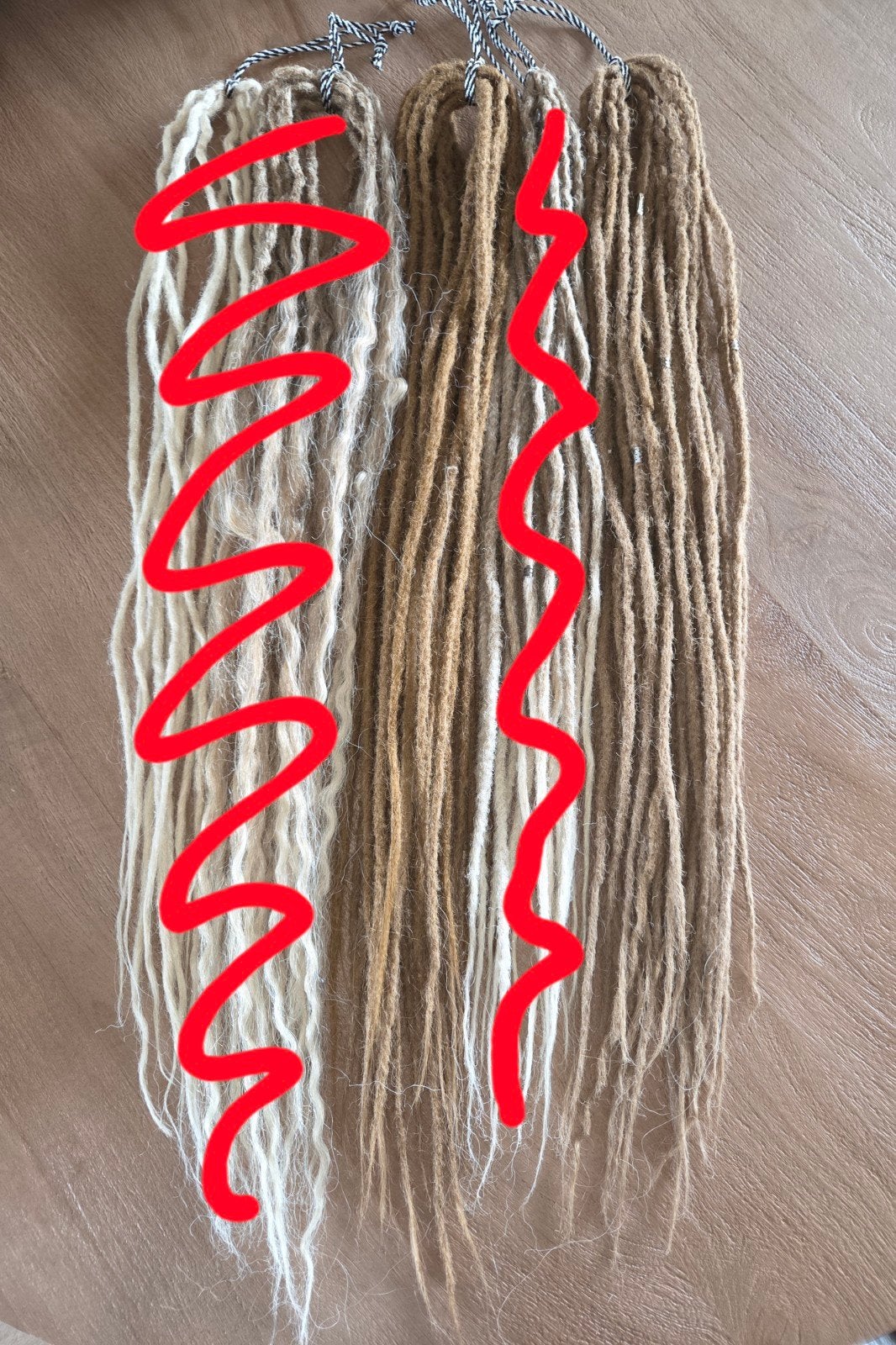 Synthetische dreads meerdere sets, Verzenden, Gebruikt, Pruik of Haarverlenging