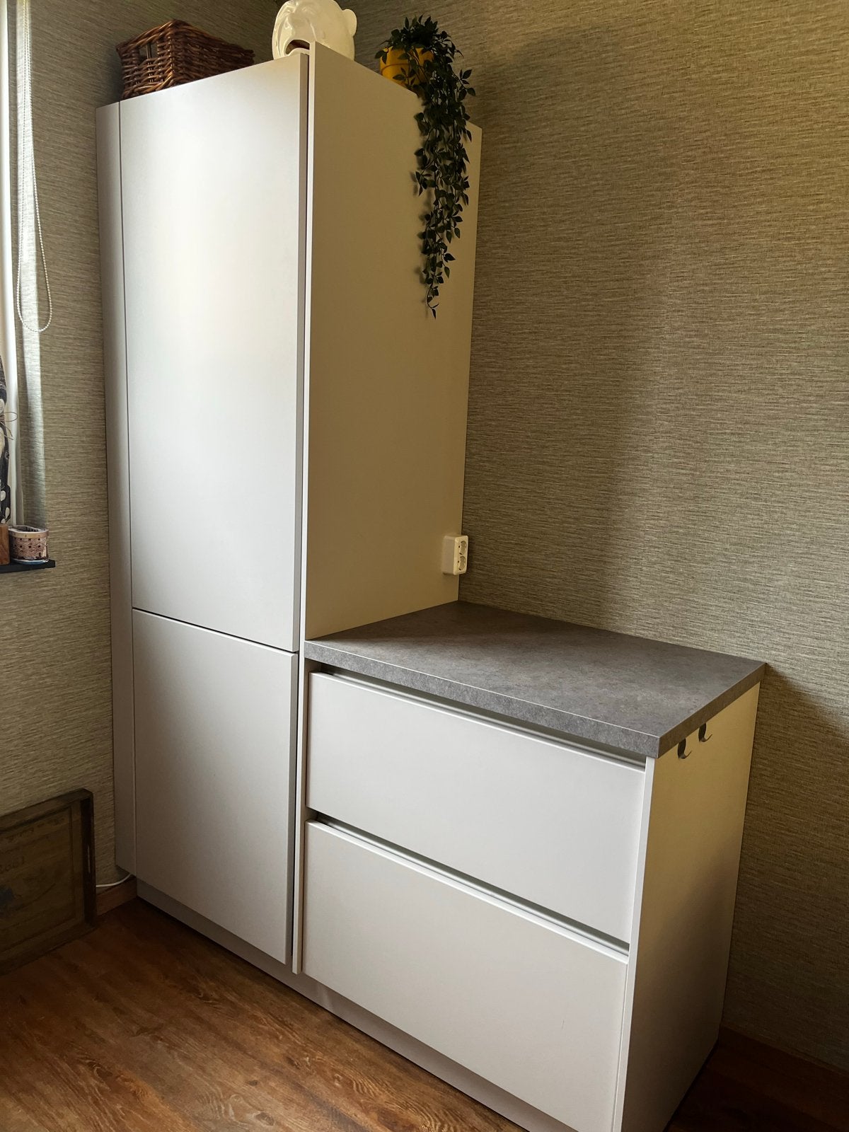 Inbouwkast- ladenkast + koelvries combinatie., Ophalen, 200 liter of meer, Met aparte vriezer, 160 cm of meer