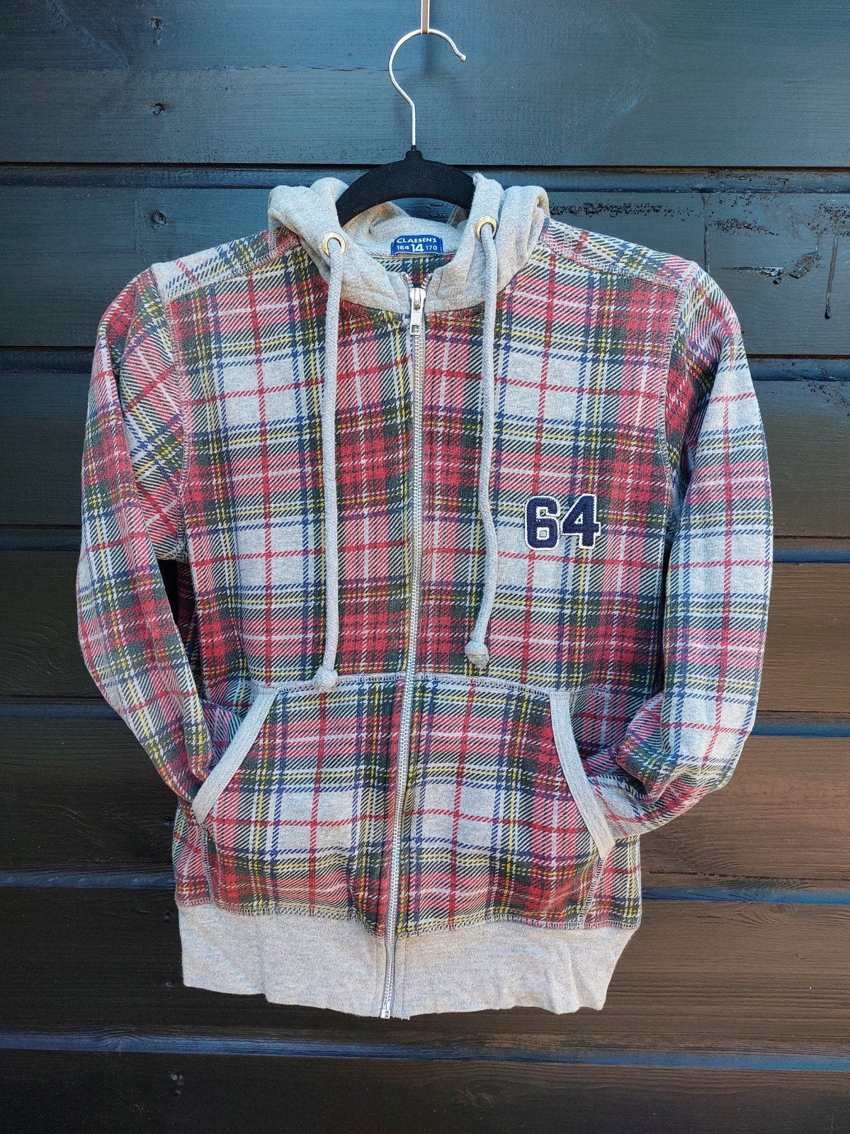 Claesen's Geruite Hoodie Maat 164-170, Gebruikt, Claesen's, Jongen of Meisje, Trui of Vest