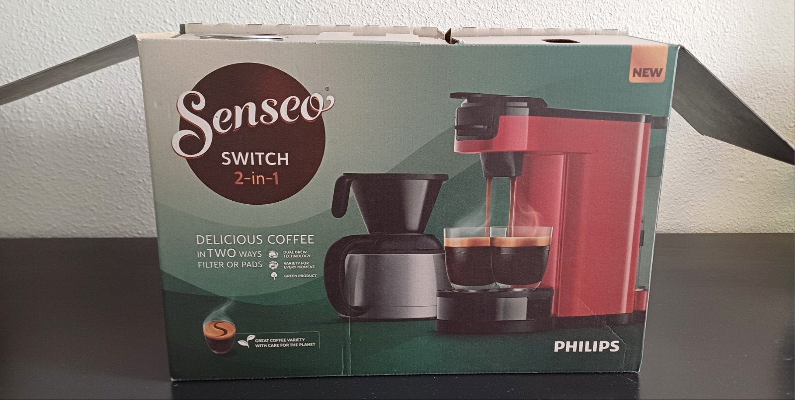 Senseo switch(pads en filterkoffie), nieuw in doos, Ophalen of Verzenden, Nieuw, Koffiemachine