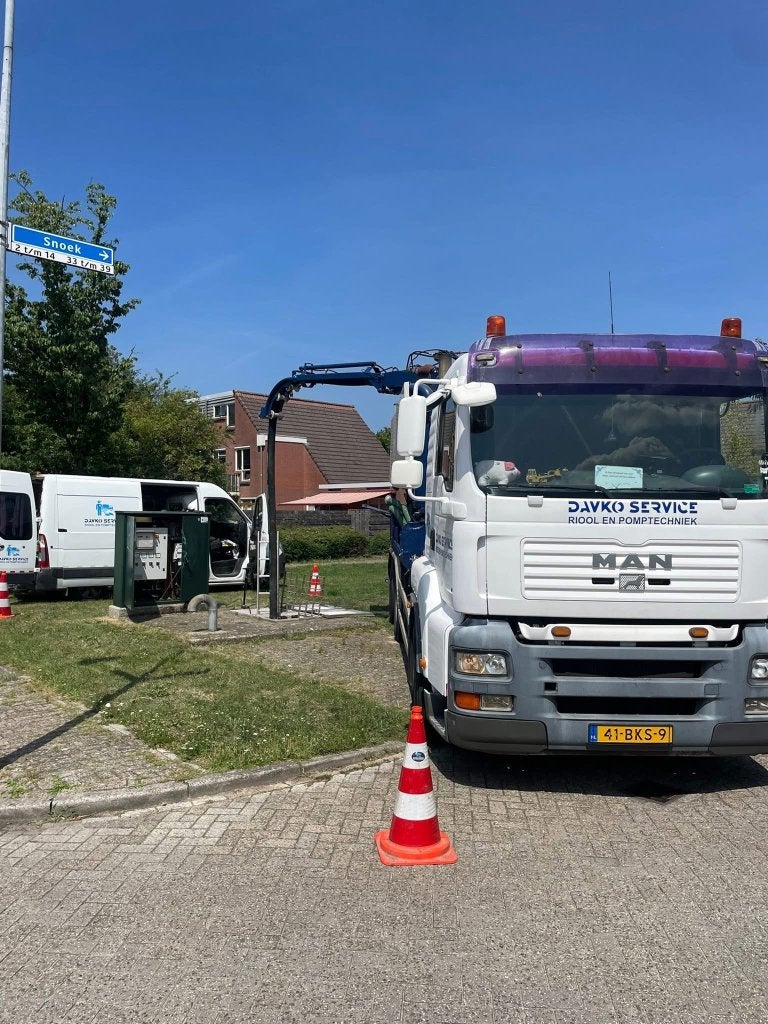 Combi zuigwagen man 6x2 assmann opbouw, Auto's, Automaat, Wit, Diesel, Grijs