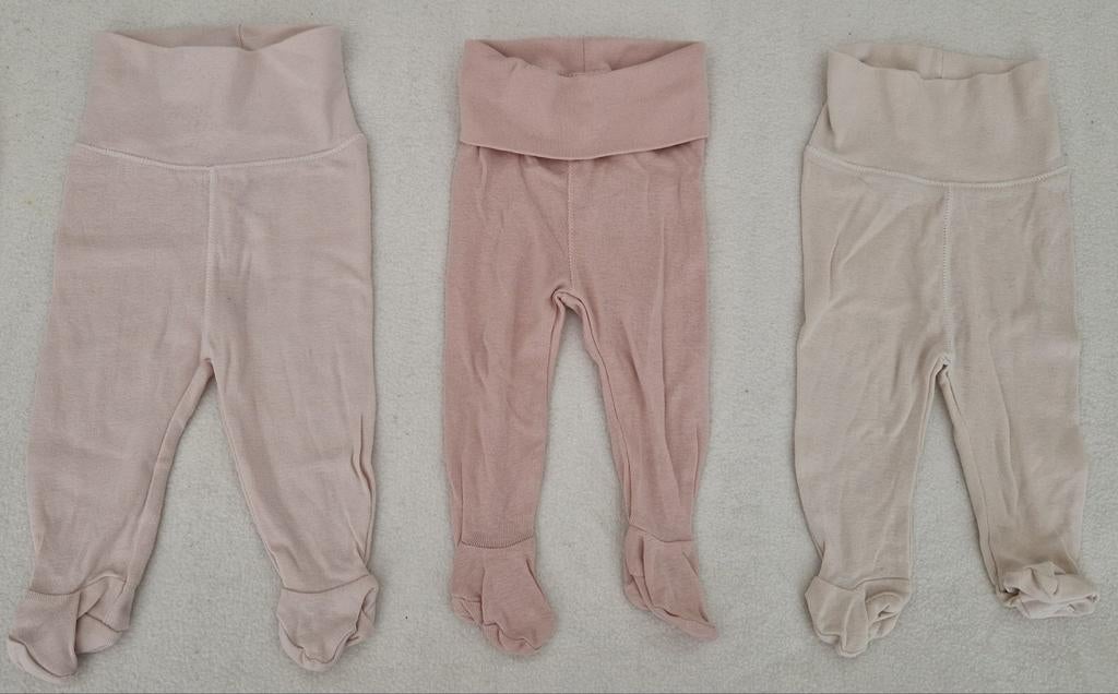 3 broekjes h&m baby kleding roze maat 50 broek beige broekje, Kinderen en Baby's, Babykleding | Maat 50, Gebruikt, Broekje, H&M