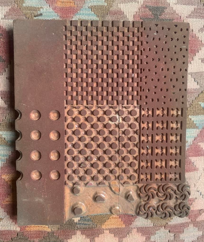 Antieke stempel voor batik stof, Ophalen of Verzenden