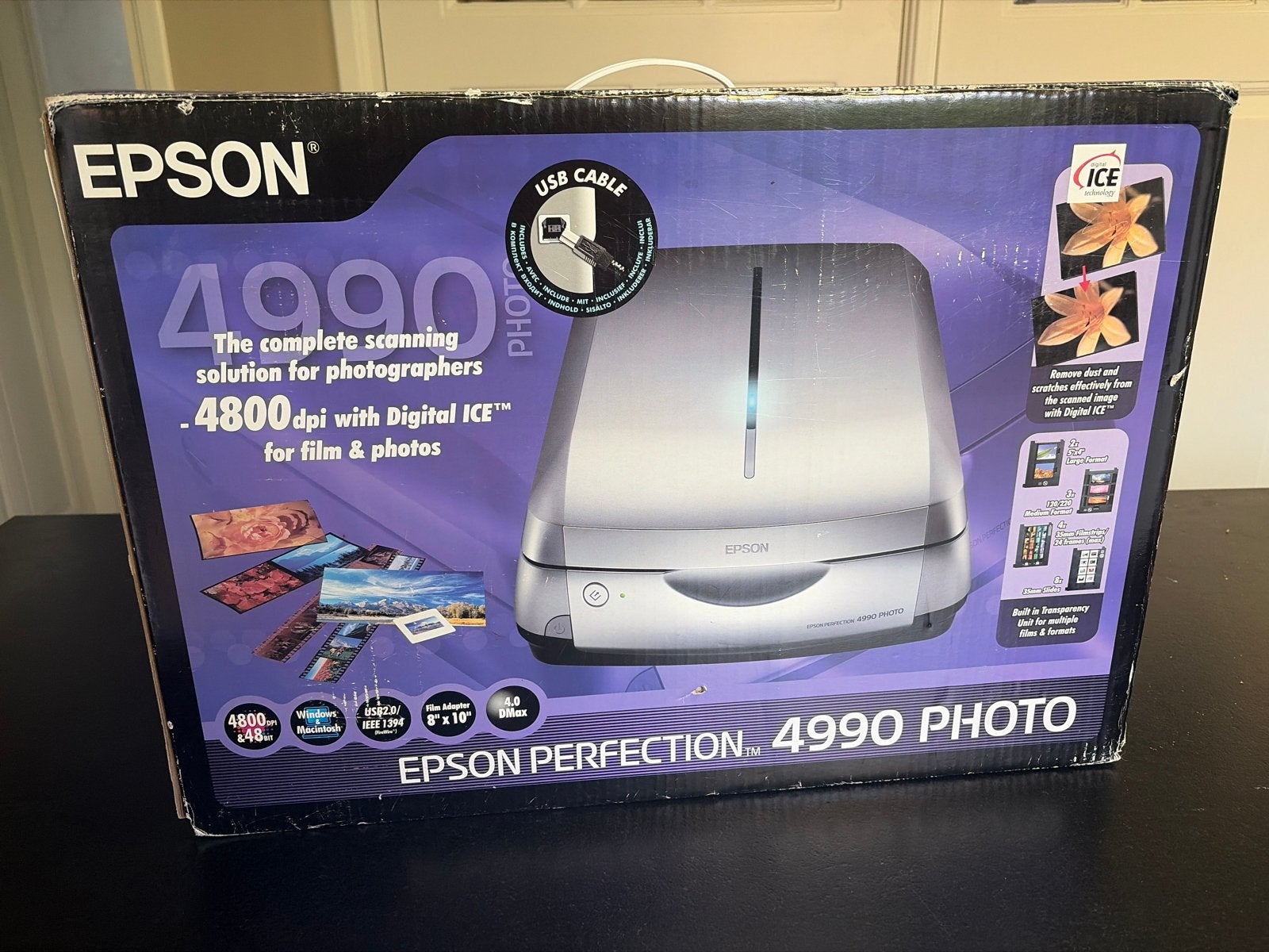 Epson Perfection 4990 Photo Scanner - 4800 dpi Digital ICE, Ophalen, Niet werkend, Fotoscanner, MacOS