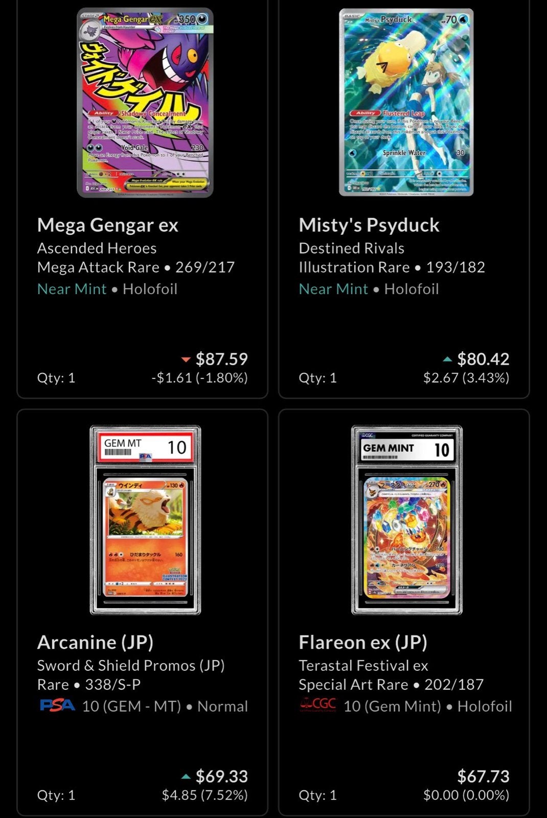 Zeldzame Pokémon Kaarten Collectie - Graded, Ophalen, Zo goed als nieuw, Meerdere kaarten, Foil