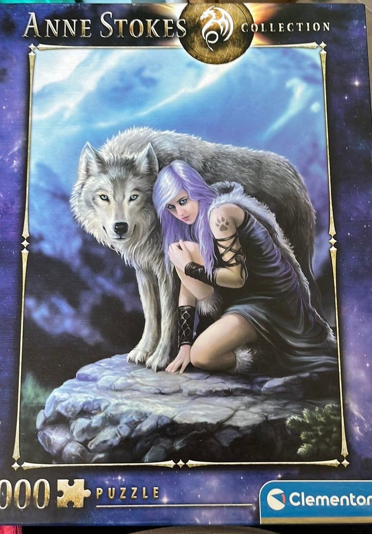 Legpuzzel 1000 stukjes Wolf Anne Stokes Collection, Ophalen of Verzenden, 500 t/m 1500 stukjes, Zo goed als nieuw