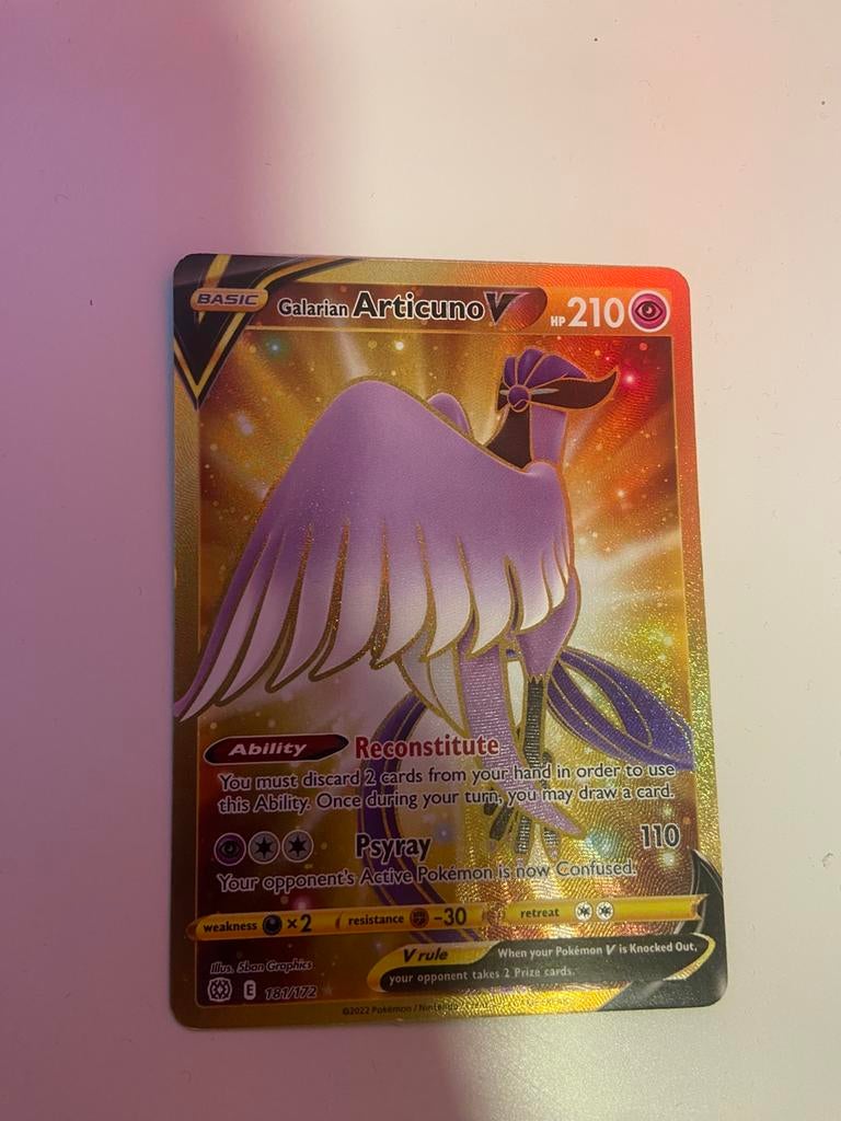 Galarian articuno V pokemon kaart, Ophalen, Zo goed als nieuw