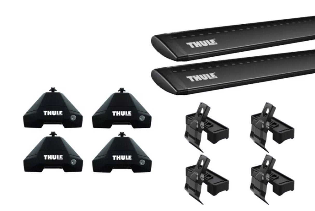 Thule WingBar Evo 127 Black & Evo Clamp dakdragerset KIA EV6, Auto diversen, Dakdragers, Zo goed als nieuw, Ophalen of Verzenden