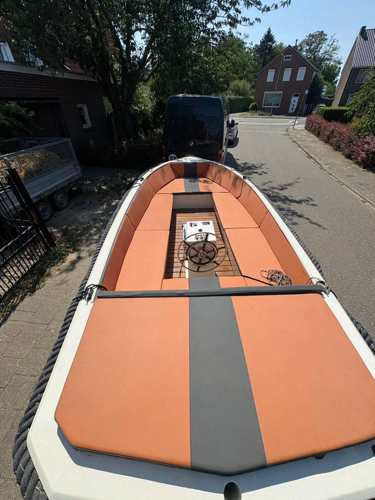 Te koop: Ruime sloep 6 meter met Yamaha 9.9 pk + trailer, Gebruikt, Afdekzeil, Buitenboordmotor, Sloep
