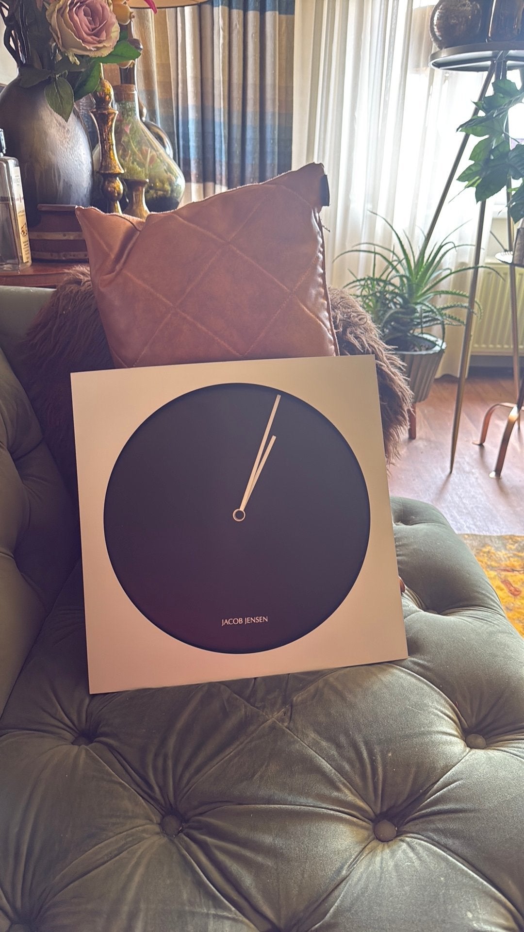 Jacob Jensen wandklok, Wandklok, Grijs, Zichtbaar uurwerk, Analoog