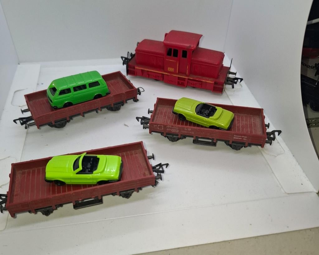 Fleischmann lok met wagons in ho, Hobby en Vrije tijd, Modeltreinen | H0, Gebruikt, Fleischmann, Ophalen of Verzenden, Analoog
