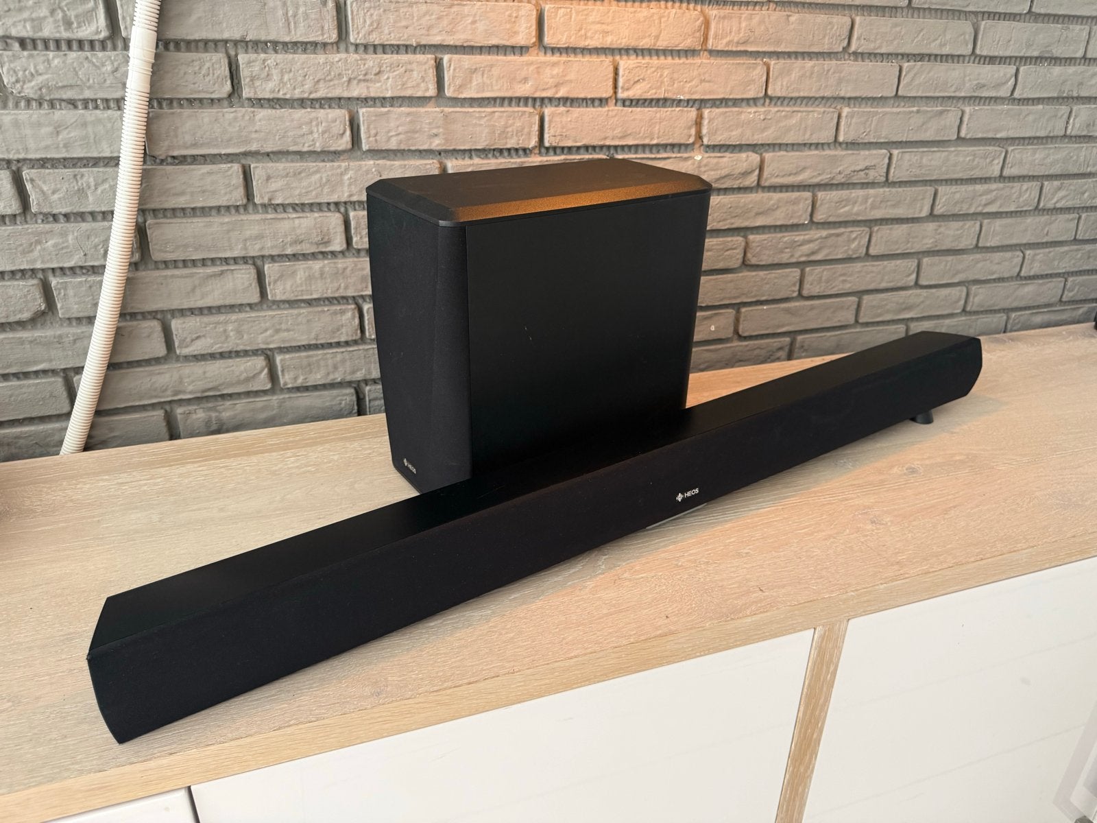 Denon Soundbar en Subwoofer Set met Heos App, Ophalen of Verzenden, Bluetooth, Zo goed als nieuw