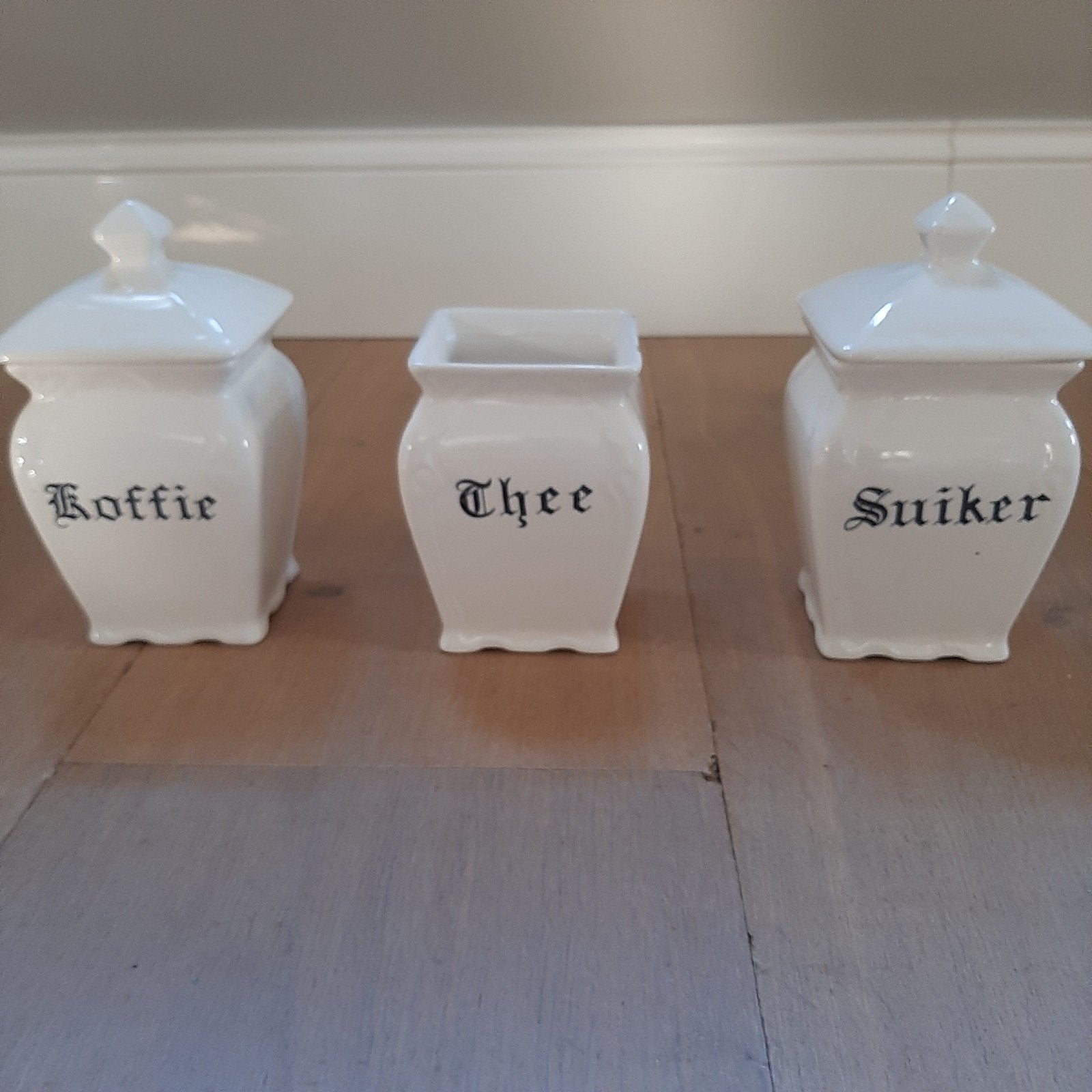 Vintage Koffie, Thee en Suiker Potten Set, Ophalen of Verzenden