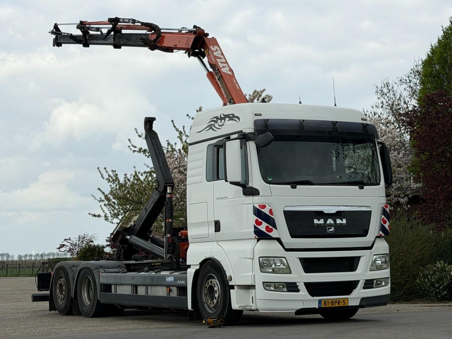 MAN TGX KRAAN/HAAK/RADIO REMOTE! DK1208, Euro 5, MAN, Wit, 14 km/l