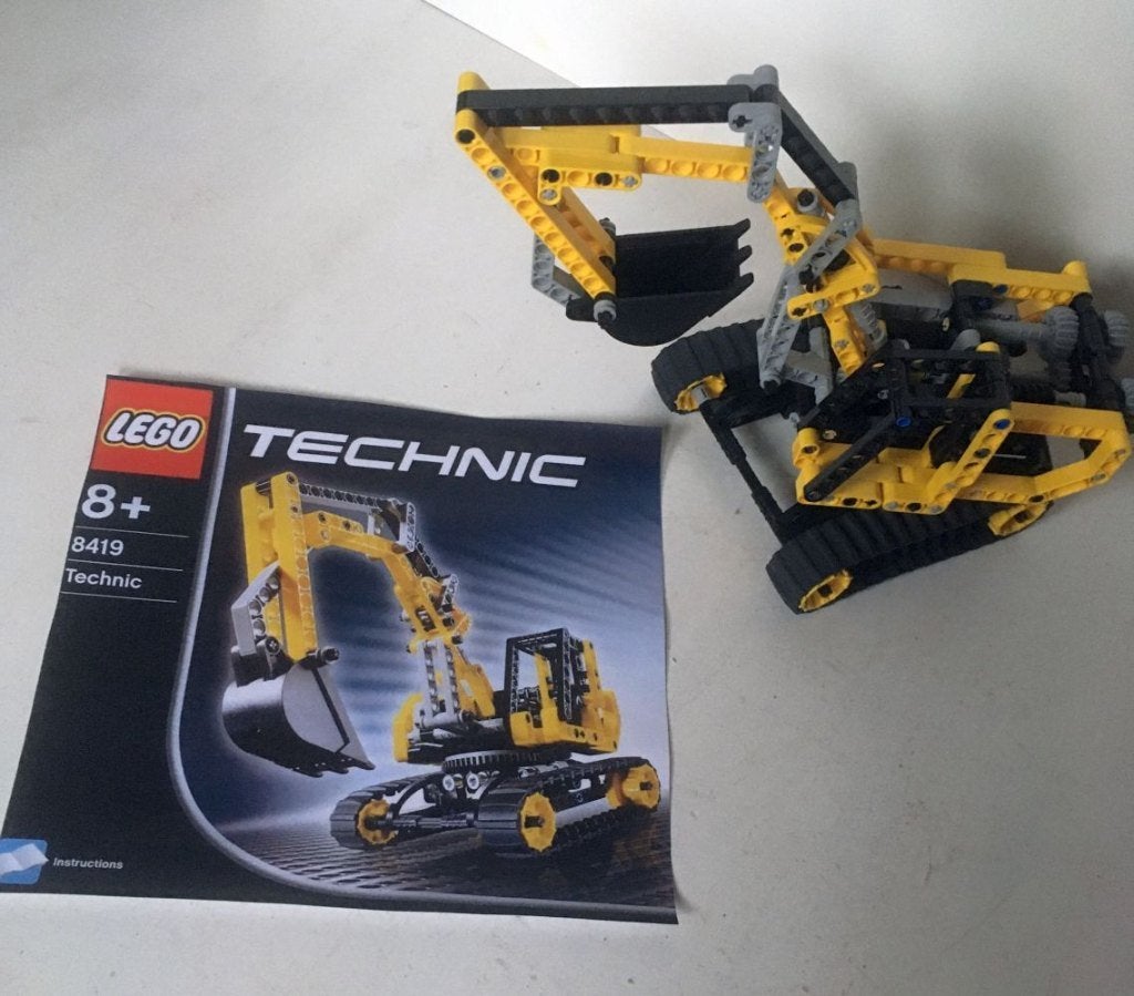 Lego Technic - graafkraan - 8419, Gebruikt, Lego, Ophalen of Verzenden, Complete set