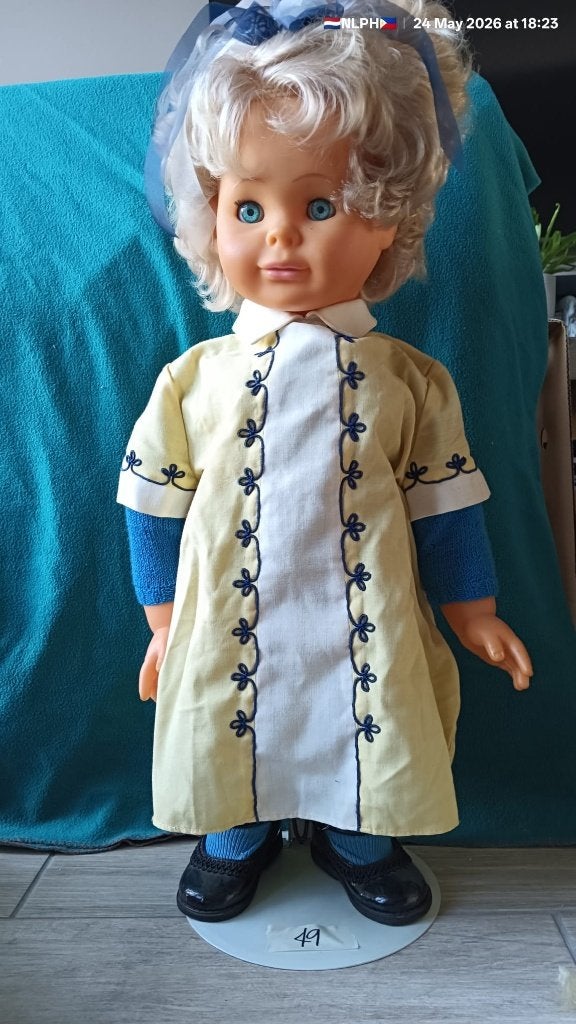 Vintage Bébécarl Pop 53 cm – Model 80 2020, Verzamelen, Poppen, Ophalen, Gebruikt, Pop