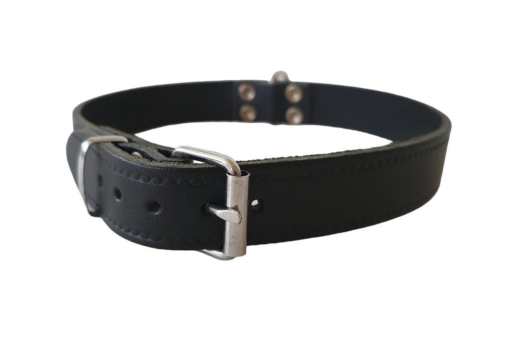 NOBBY Halsband Leder Zwart Nekomtrek 39,5-43 cm KOOPJE!!!, Dieren en Toebehoren, Ophalen of Verzenden, Nieuw