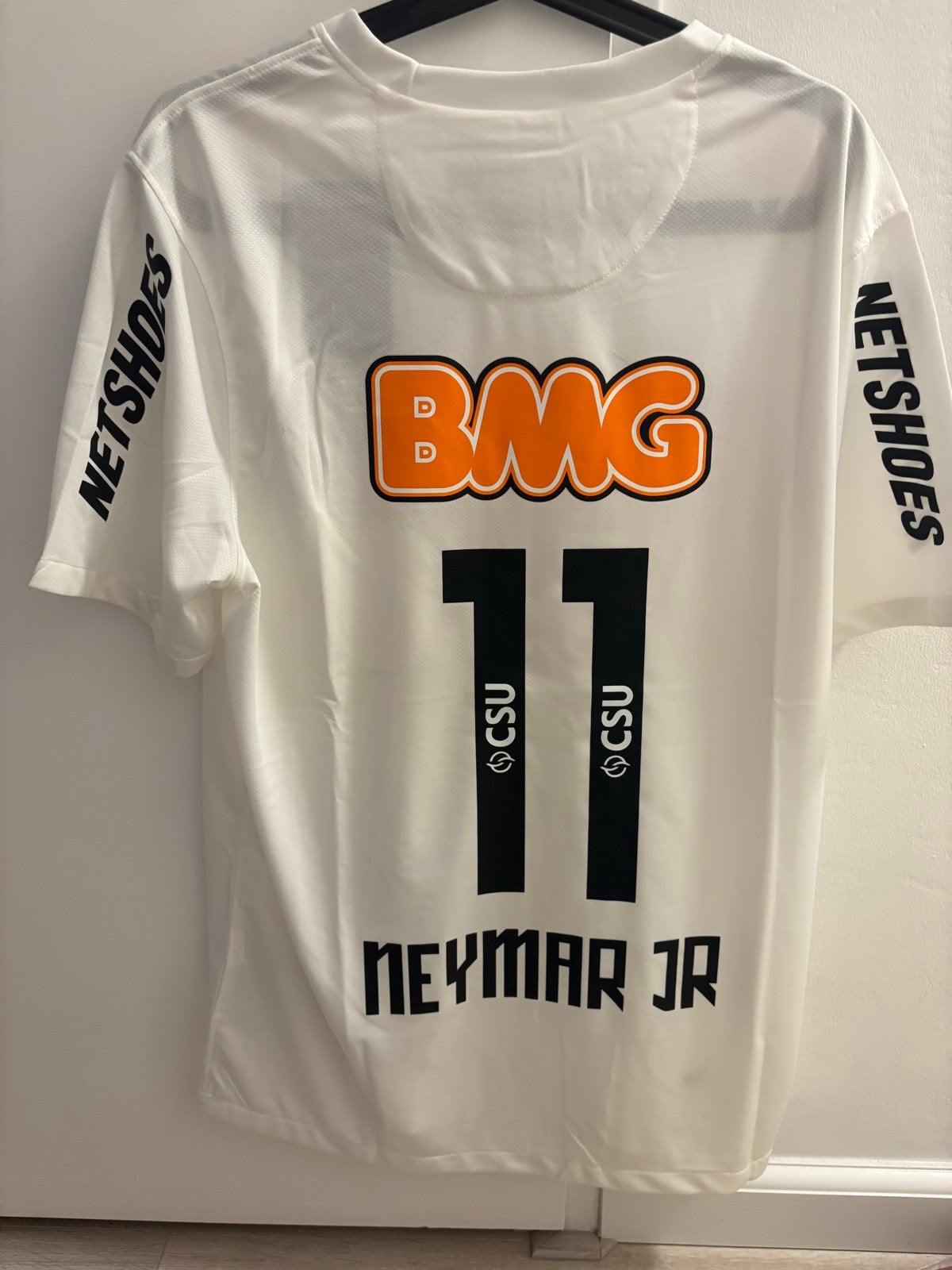 Retro Neymar Jr. Vintage Santos Brazilië nike Large, Maat 52/54 (L), Wit, Nieuw, Ophalen of Verzenden