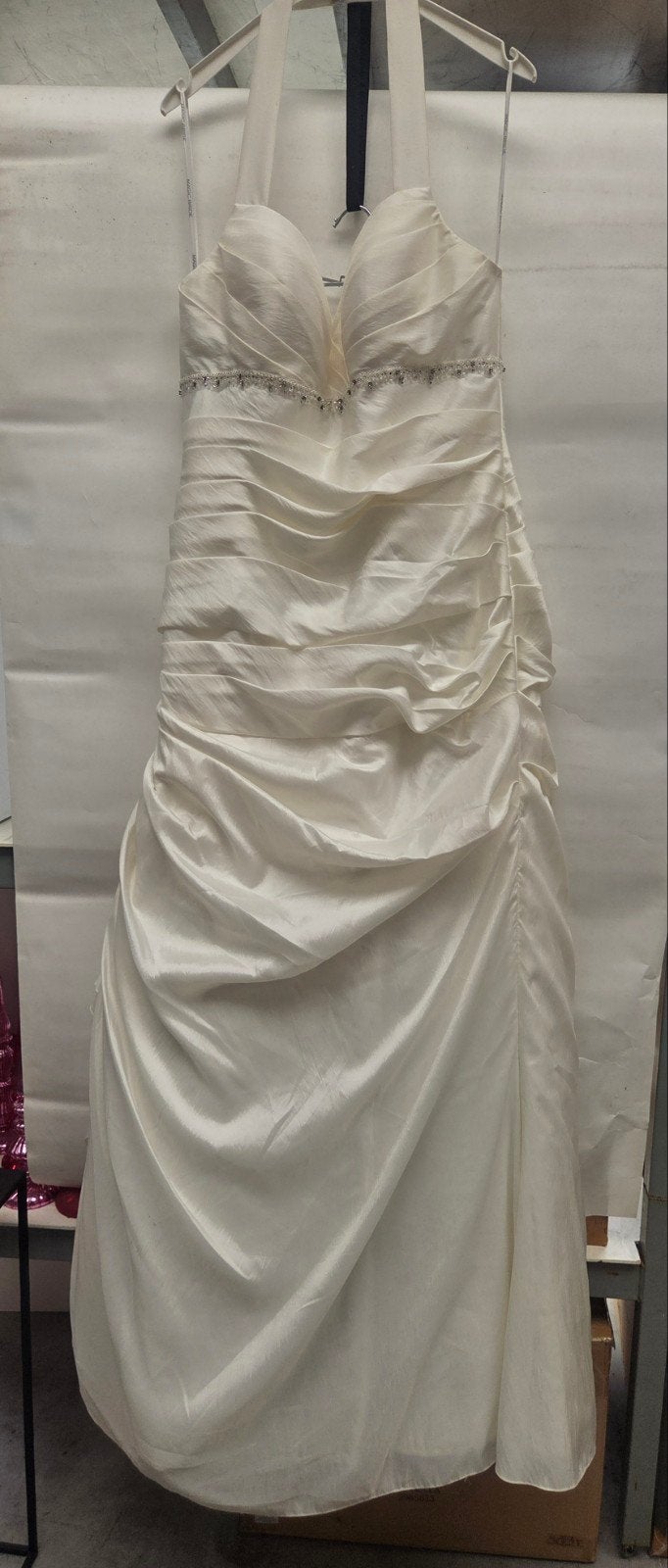 Elegante Trouwjurk - Crèmekleurig met kralen, Trouwjurk, Wit, Ophalen of Verzenden, Onbekend