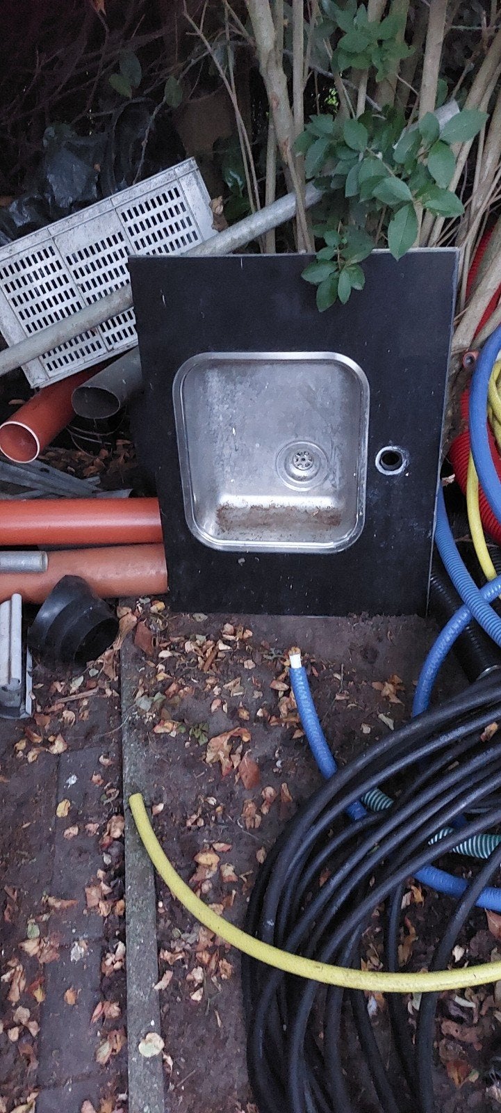 wasbak  wastafel rvs in zwart graniet composiet, Ophalen, Minder dan 50 watt
