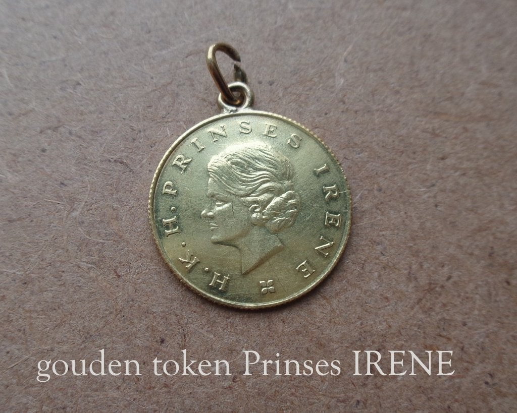 14 krt gouden token/munt  Prinses IRENE [201], Verzenden, Koningin Beatrix, Losse munt, Goud