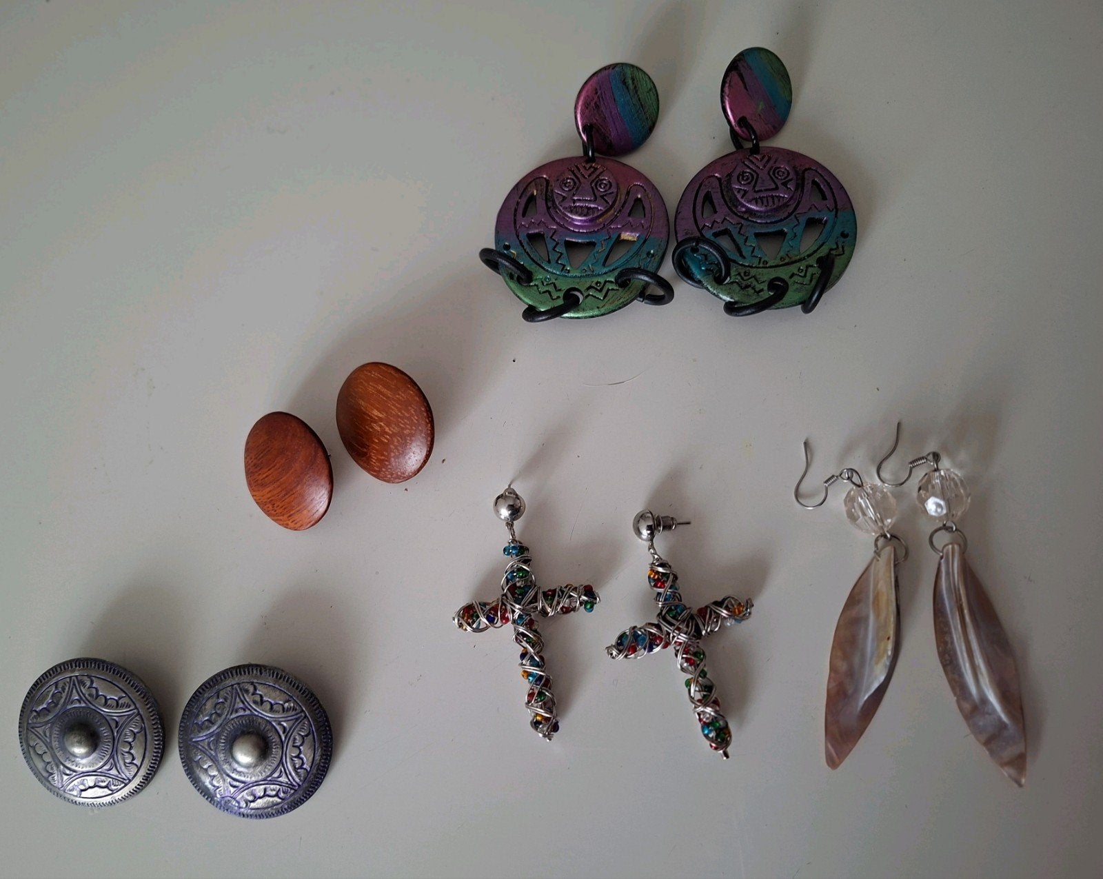 vintage oorbellen met stekers, Overige materialen, Overige kleuren, Ophalen of Verzenden, Hangers
