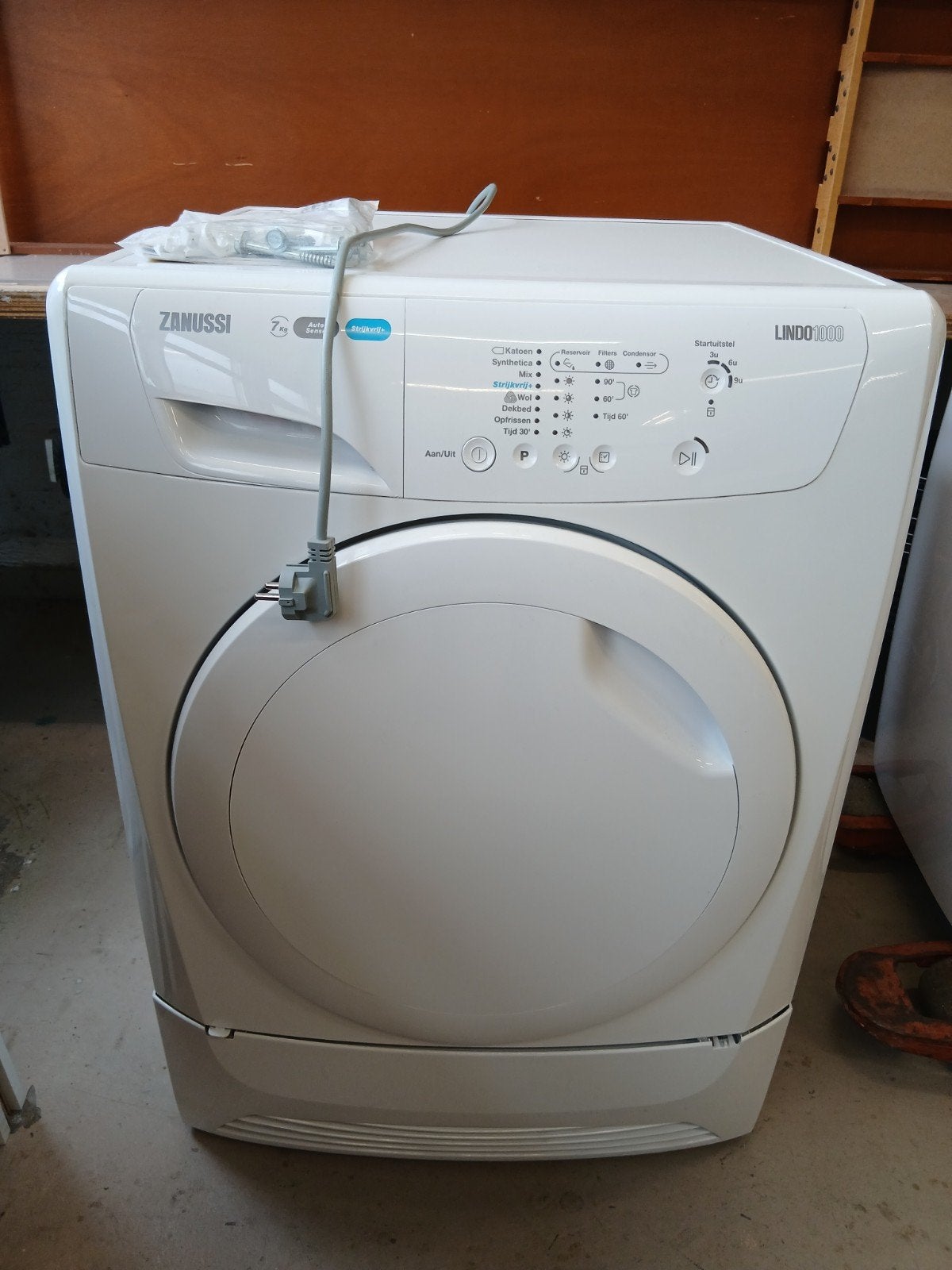 Zanusi wasdroger, Witgoed en Apparatuur, Ophalen, 6 tot 8 kg, Zo goed als nieuw, Voorlader