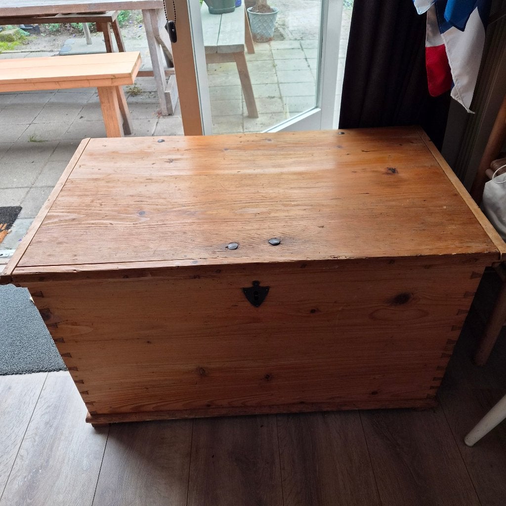 grenen dekenkist, Ophalen, 50 – 75, Gebruikt, 100 tot 150 cm