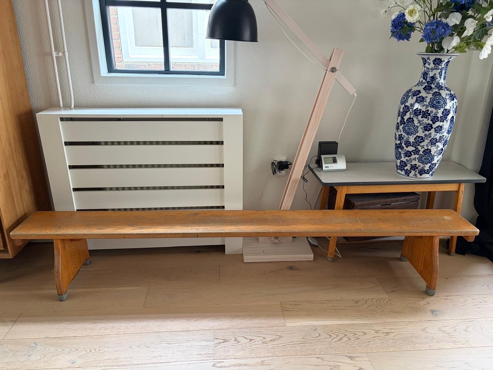Vintage houten gymbank - eiken, Ophalen