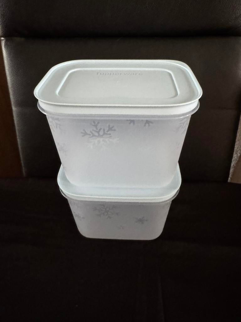 Tupperware diepvriesbak 1,1 L - Nieuw (2) diepvriesdoos, Ophalen of Verzenden, Nieuw, Blauw, Bak of Kom
