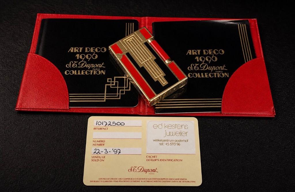 S.T. Dupont Art Deco 1996 Collectie Aansteker, Verzamelen, Ophalen of Verzenden, Zo goed als nieuw, Aansteker