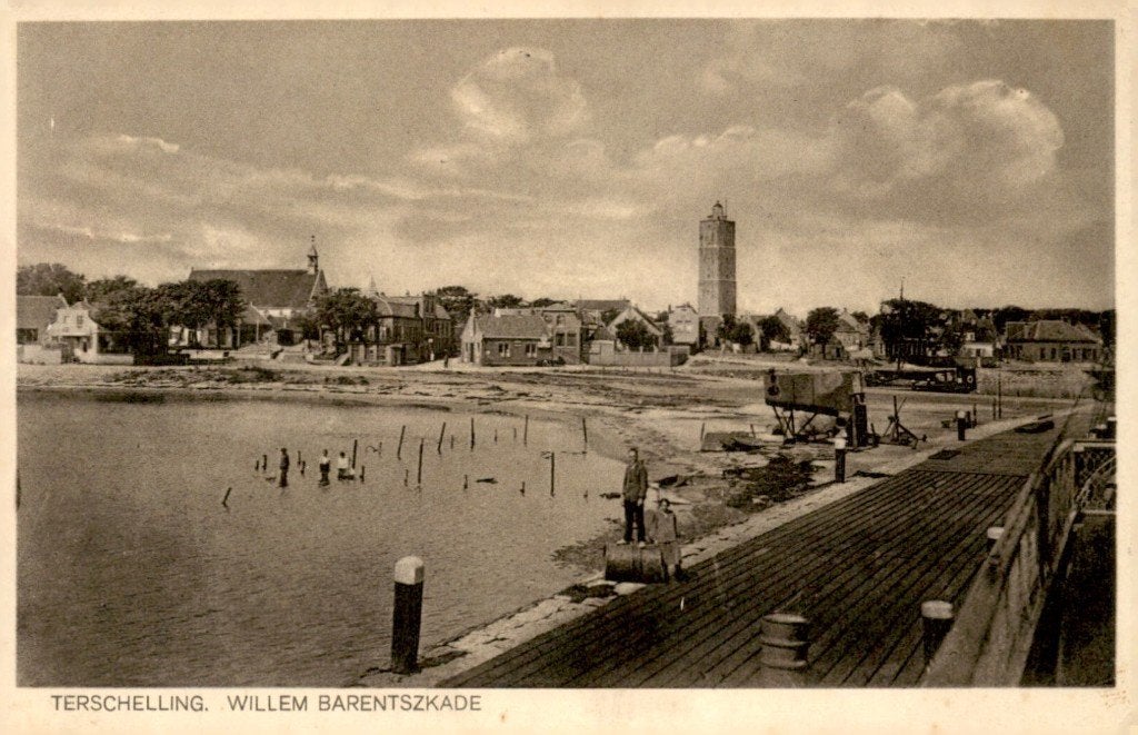 Terschelling Willem Barendszkade # 491, Ophalen of Verzenden, 1920 tot 1940, Gelopen, Waddeneilanden
