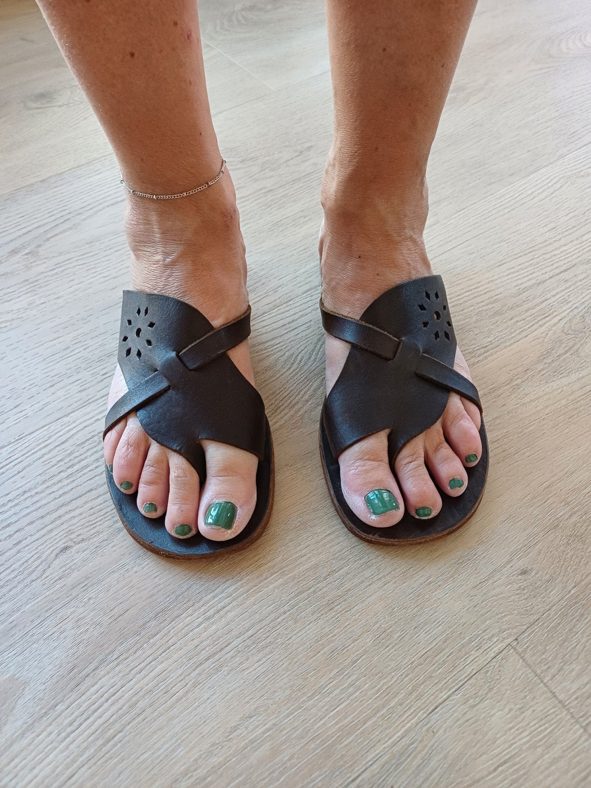 slippers leer 38/39, Ophalen of Verzenden, Bruin
