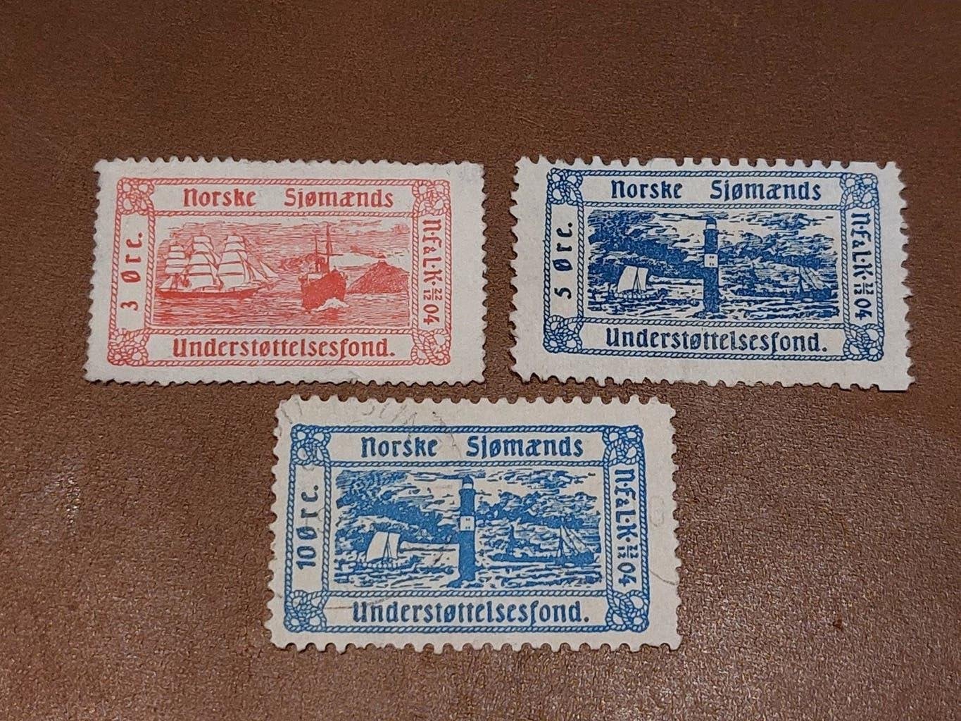 Noorwegen sluitzegels Zeelieden Ondersteuningsfonds, Ophalen of Verzenden, Noorwegen