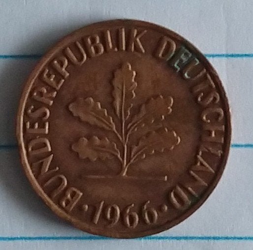 duitse munt 1966D,  2 pfennig, volgnr 41.1, Ophalen of Verzenden, Duitsland, Losse munt