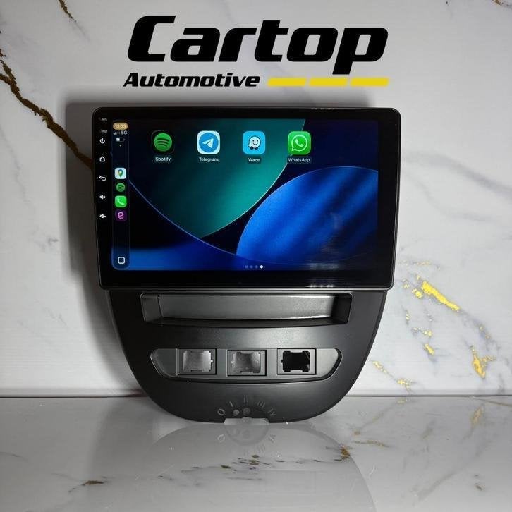 Peugeot 107 Android Navigatie 10 Inch CarPlay 2005-2012, Meridiaan 42, Zo goed als nieuw, Info@cartop-automotive.nl, Cartop-Automotive Bv.