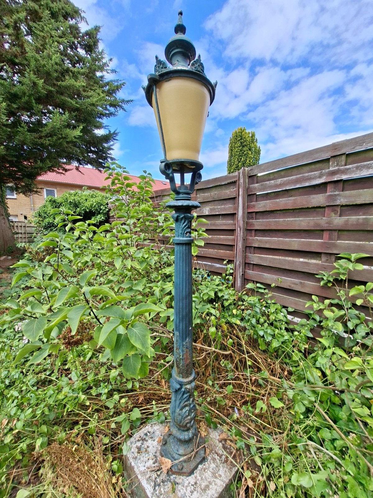 Oude staande tuinlamp - 150 cm, Tuin en Terras, Buitenverlichting, Ophalen, Overige materialen, Gebruikt, Staande lamp