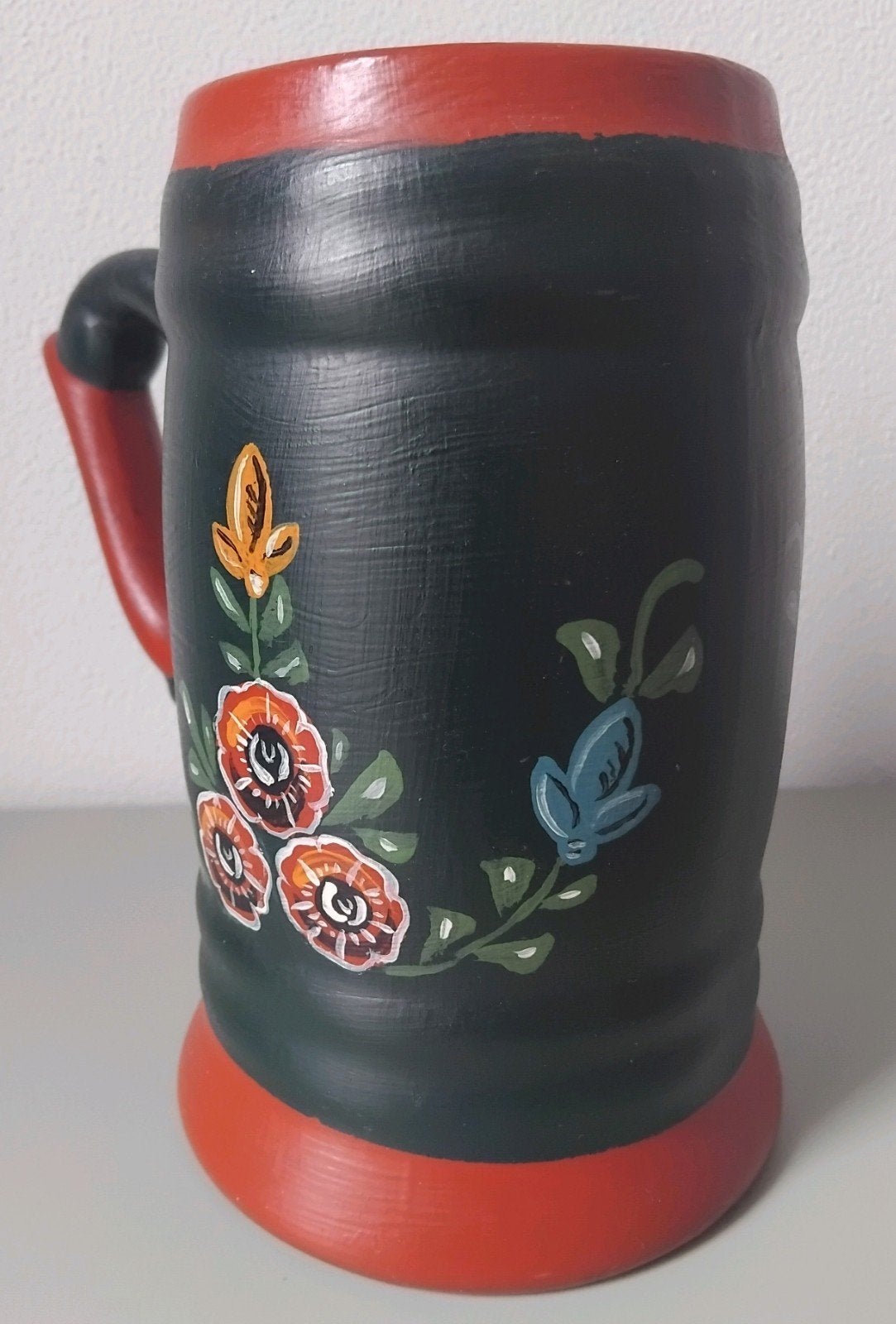 🌺Vintage Hindelooper 🌺Handbeschilderd 🌺grote Pul Bierpul, Antiek en Kunst, Verzenden