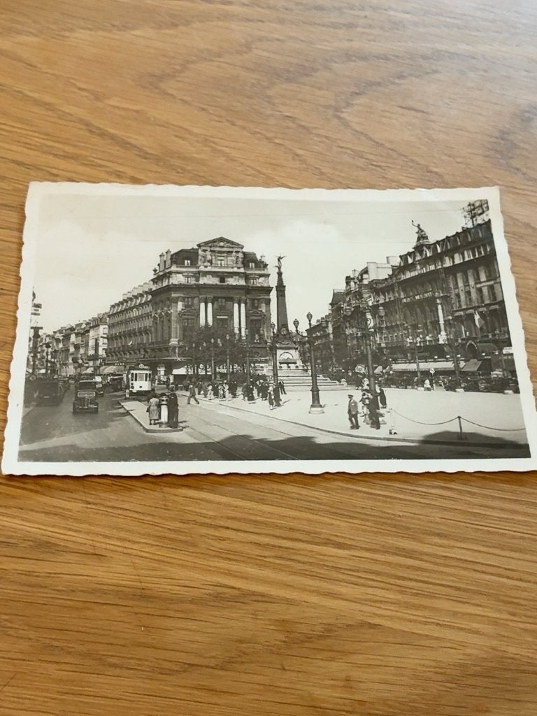 Oude fotokaart Brussel Place de Brouckère ca. 1930-1940, Verzenden, 1920 tot 1940, Gelopen, Brussel (Gewest)