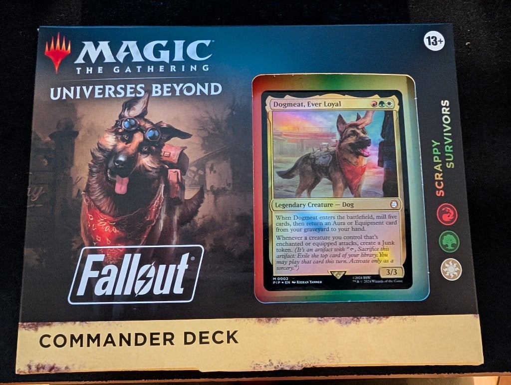Fallout Commander Deck: Scrappy Survivors, Ophalen of Verzenden, Zo goed als nieuw, Speeldeck, Foil