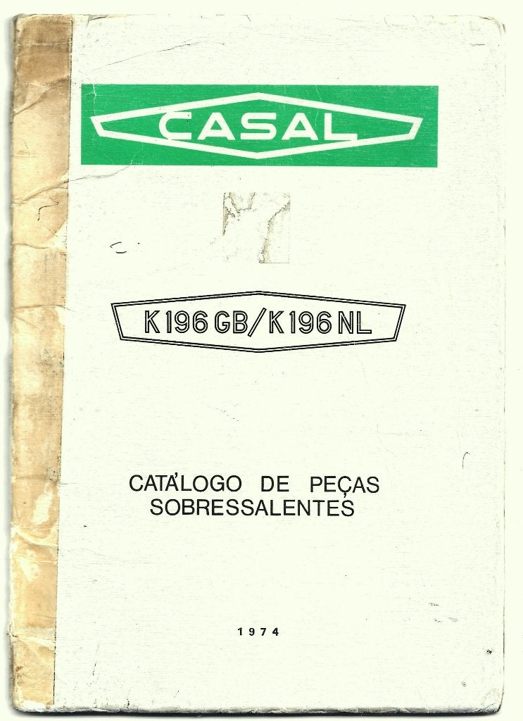 Casal K196 GB / K196 NL Parts List (CA10) bromfiets, Fietsen en Brommers, Verzenden, Gebruikt