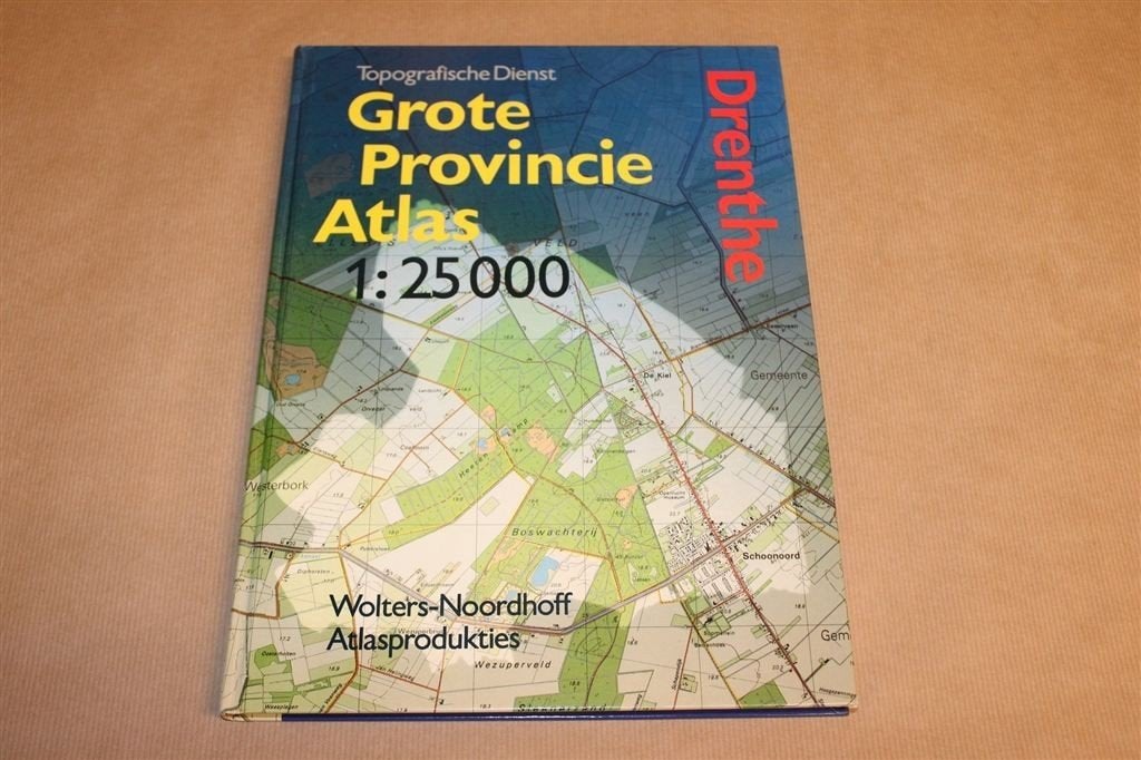 Grote Provincie Atlas Drenthe — Topografische Kaart 1:25.000, Boeken, Atlassen en Landkaarten, Gelezen, Ophalen of Verzenden, Landkaart