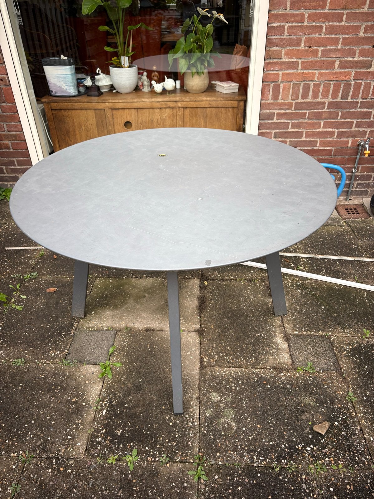 Ronde aluminium tuintafel - 120 cm doorsnede, Tuin en Terras, Ophalen, Rond, Aluminium