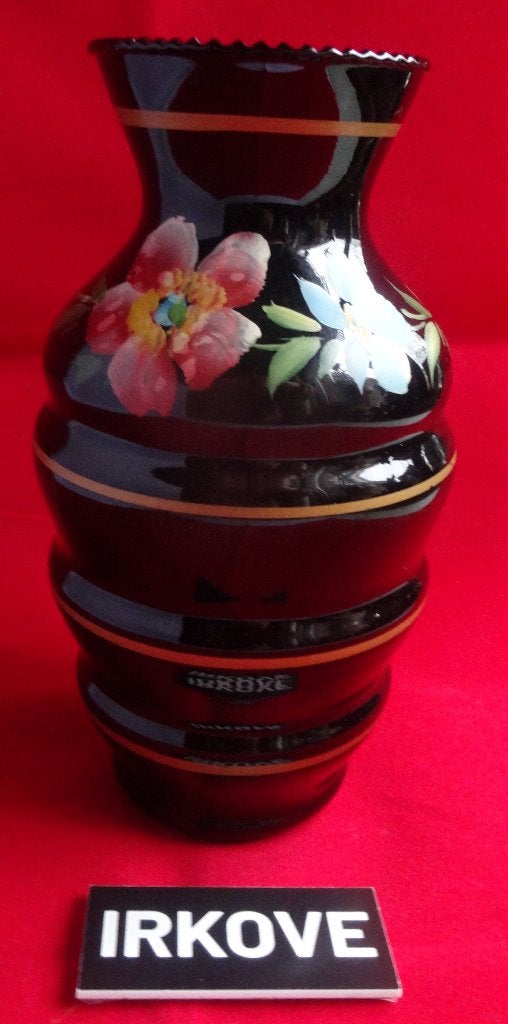 OPALINE ZWARTE VAAS * Glas *, Antiek en Kunst, Verzenden