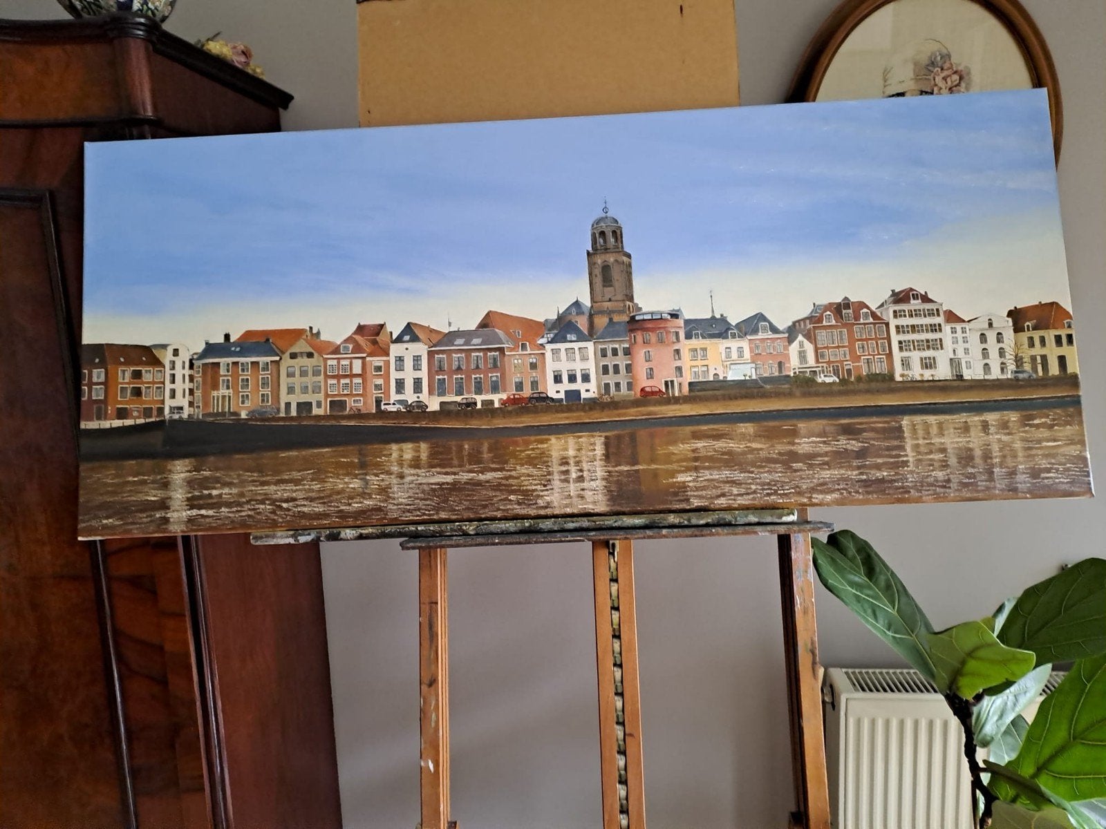 Schilderij: Stadsgezicht van Deventer, Ophalen