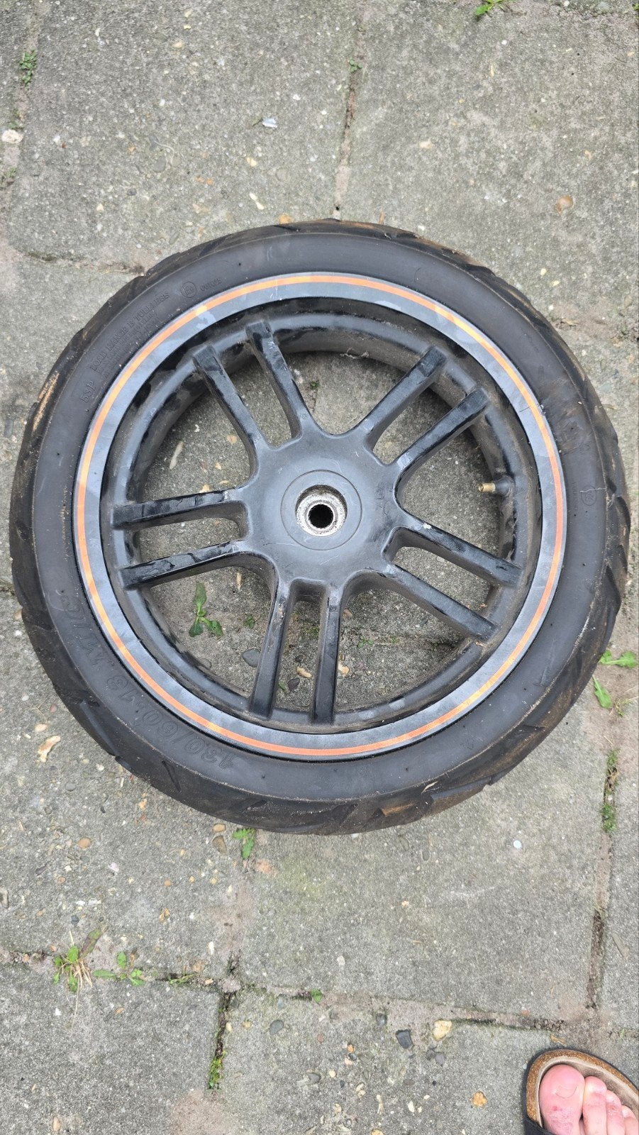 Peugeot Scooter Velg met Band (band moet vervangen worden), Ophalen, Gebruikt, Overige typen, Peugeot