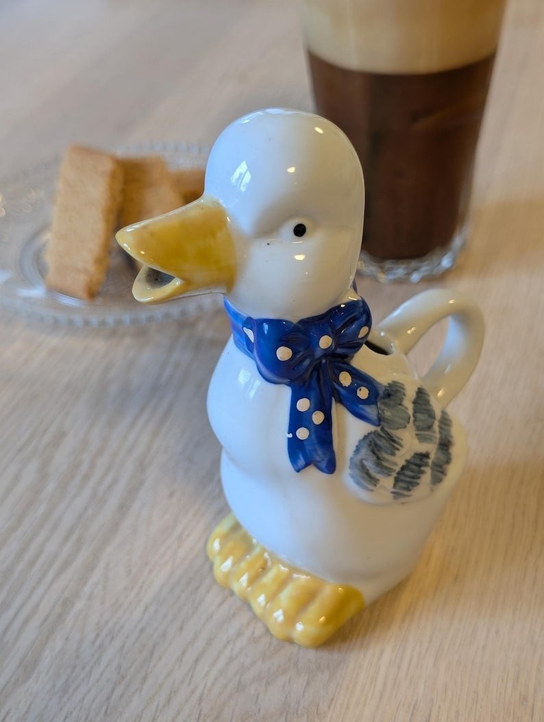 Schattige keramische eend kan/melkkan, Antiek en Kunst, Ophalen of Verzenden