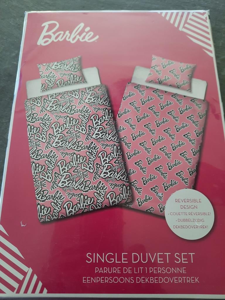 2x 1pers. Dekbedovertrek BARBIE NIEUW PER STUK, Ophalen of Verzenden, Nieuw, Dekbedovertrek